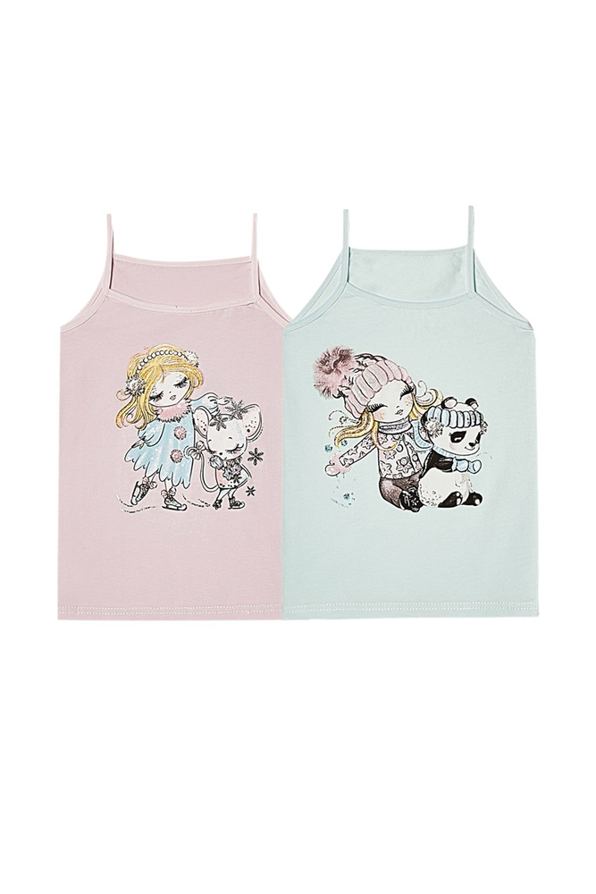 C&City 2 Pack Girl Singlet 1010  