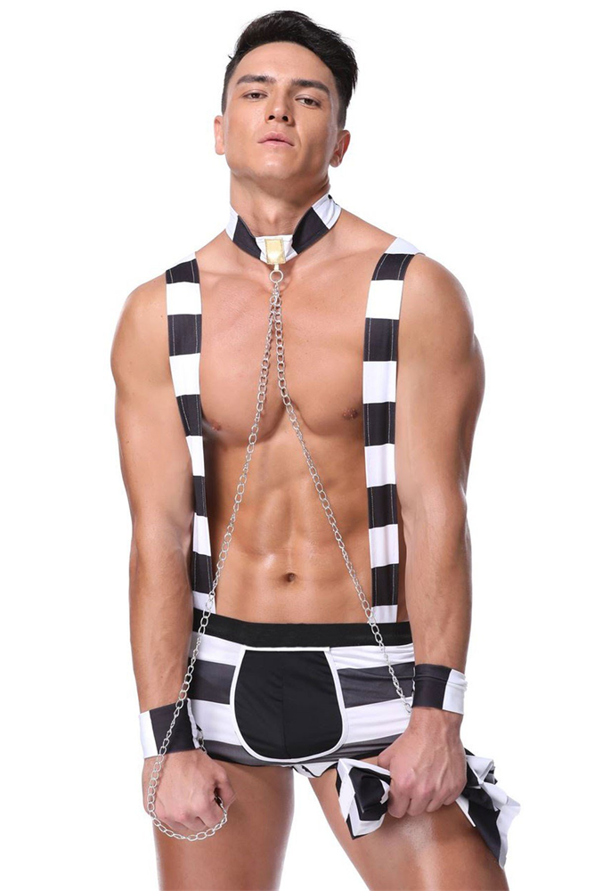 C&City Men Sexy Costume C19008 Black/White