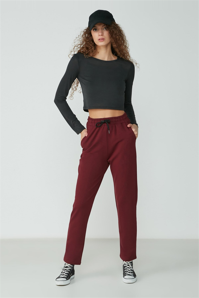 C&City Women Sweatpants 733 Burgundy