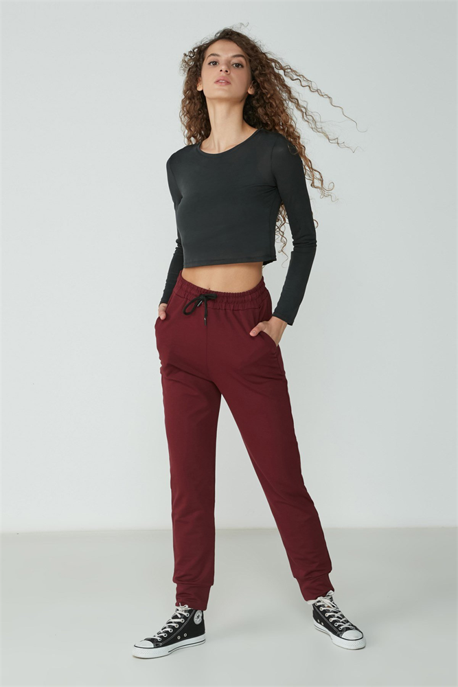 C&City Women Sweatpants 735 Burgundy