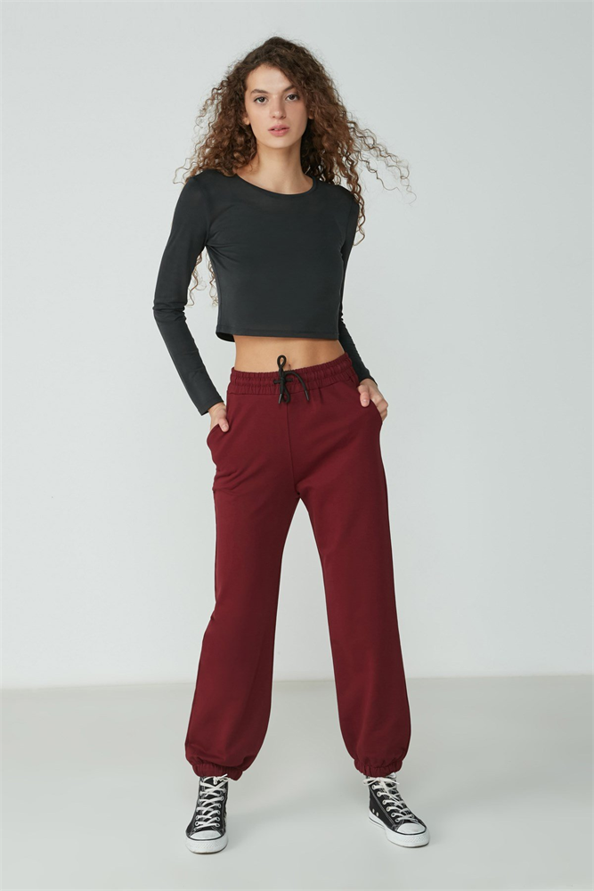 C&City Women Sweatpants 737 Burgundy