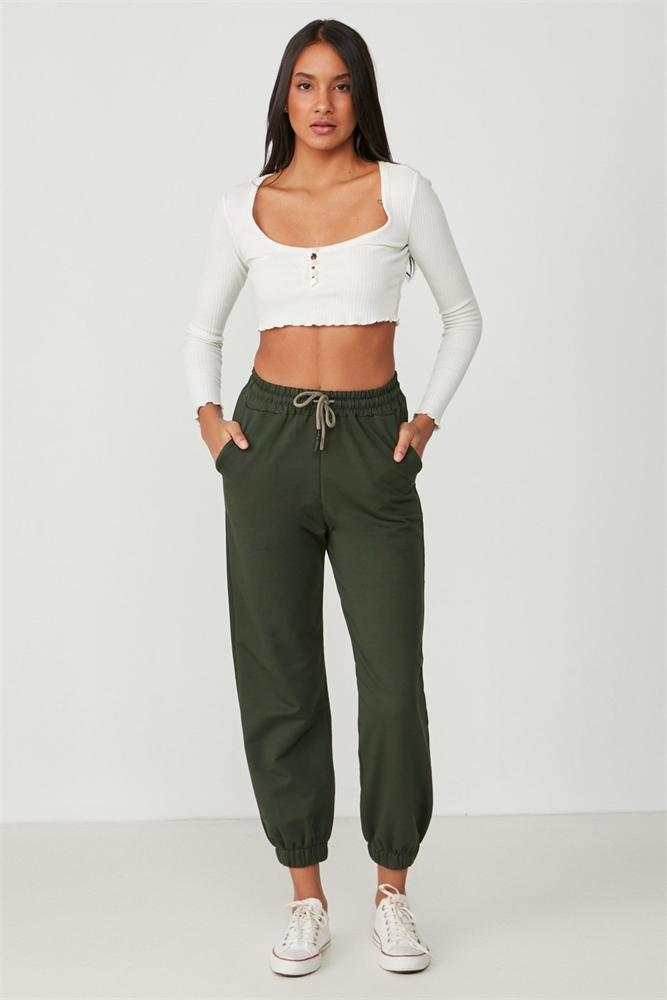 C&City Women Sweatpants 737 Khaki