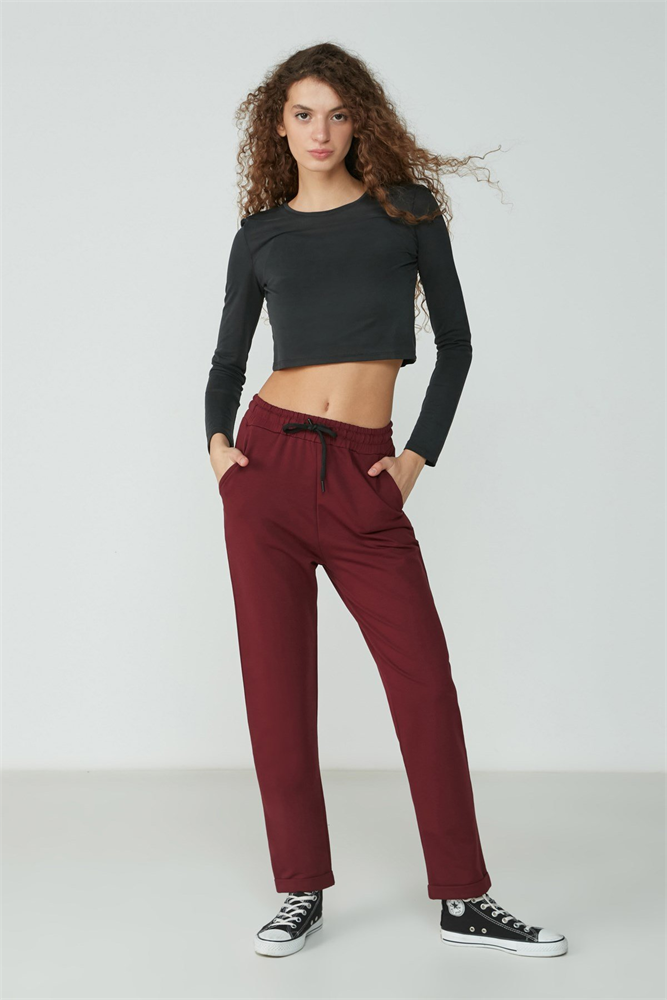 C&City Women Sweatpants 738 Burgundy