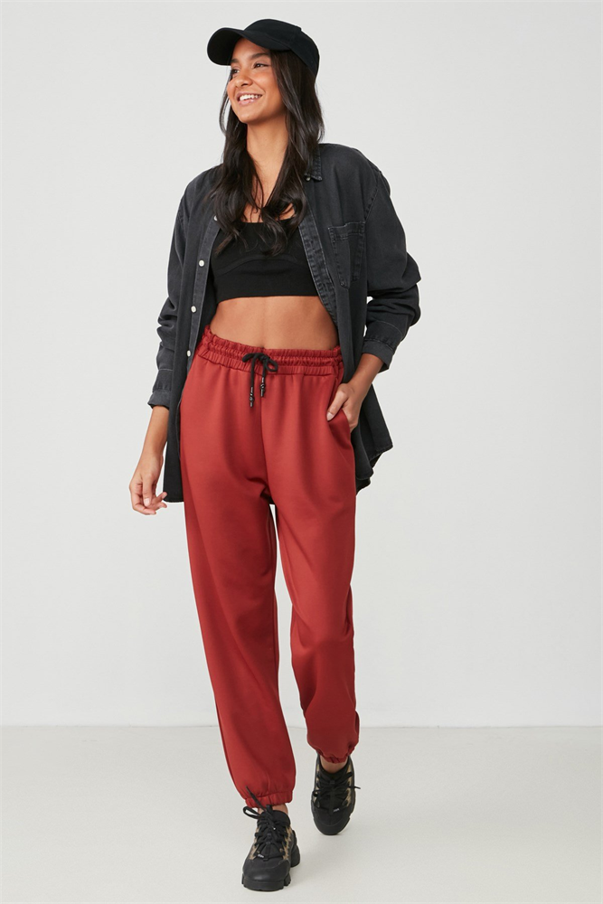 C&City Women Sweatpants 806 Brick Color