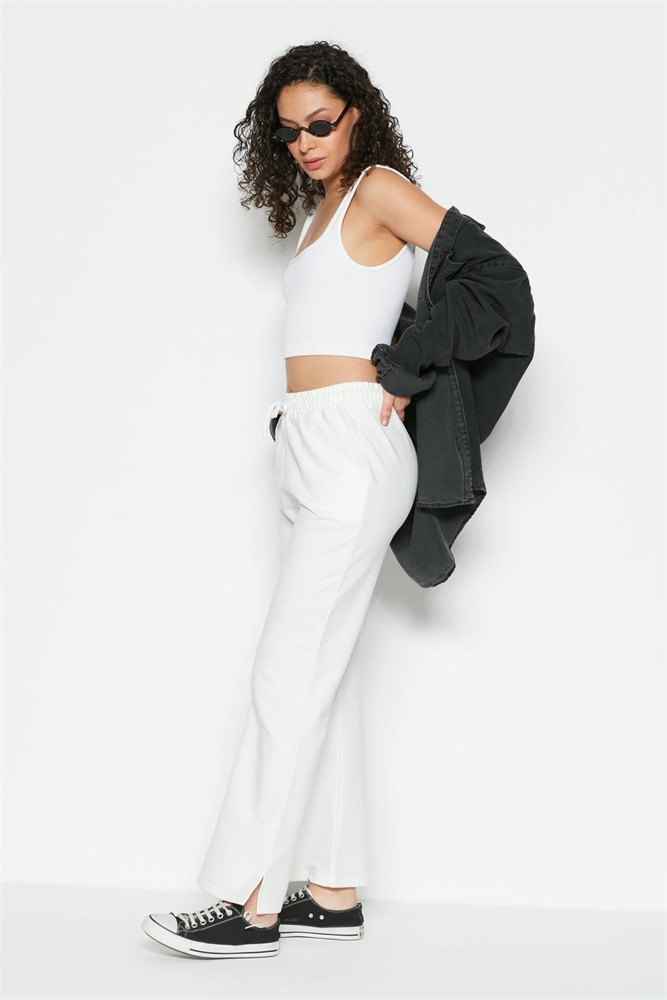 C&City Wide Leg Sweatpants 741 Ecru