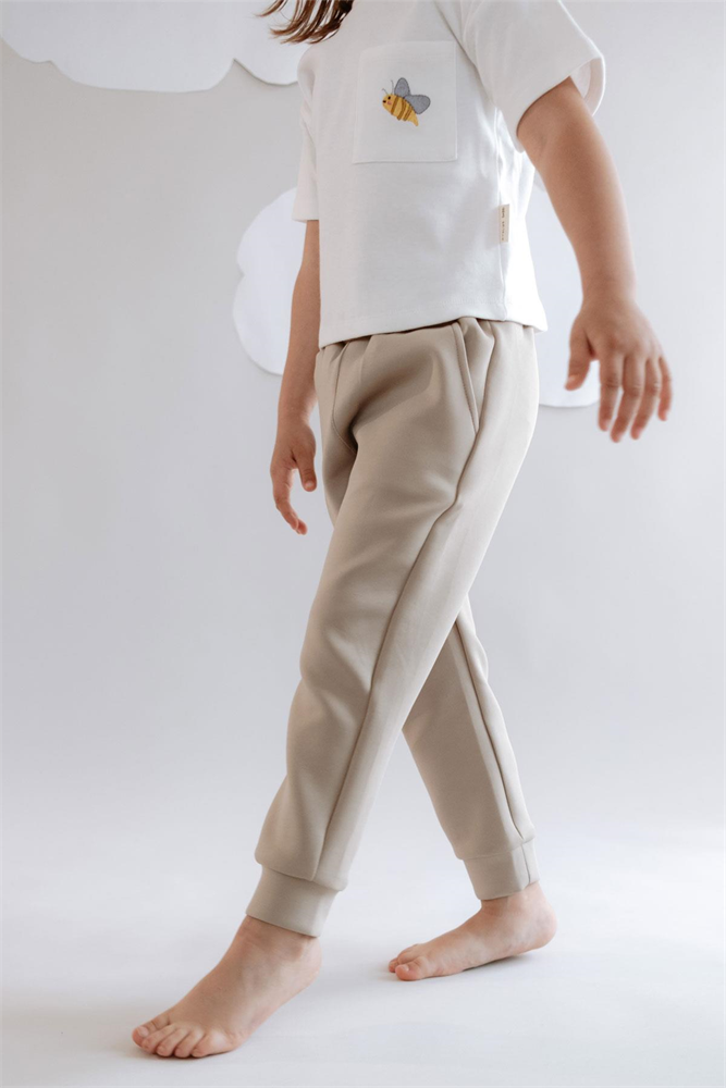 Girl Child Cuffed Hem Sweatpants 871 Stone Color