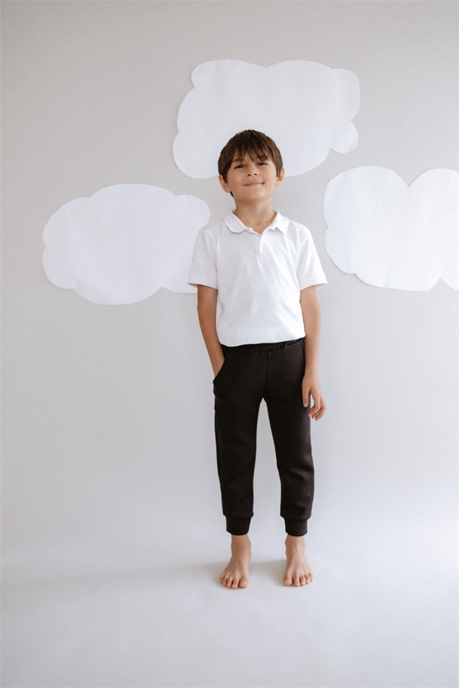 Boy's Cuffed Hem Sweatpants 873 Black