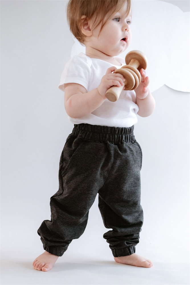 Girl Child Elastic Waist Sweatpants 760 Anthracite