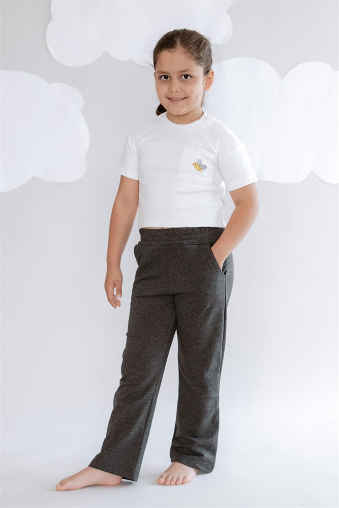 Girl Child Flare Sweatpants 761 Anthracite