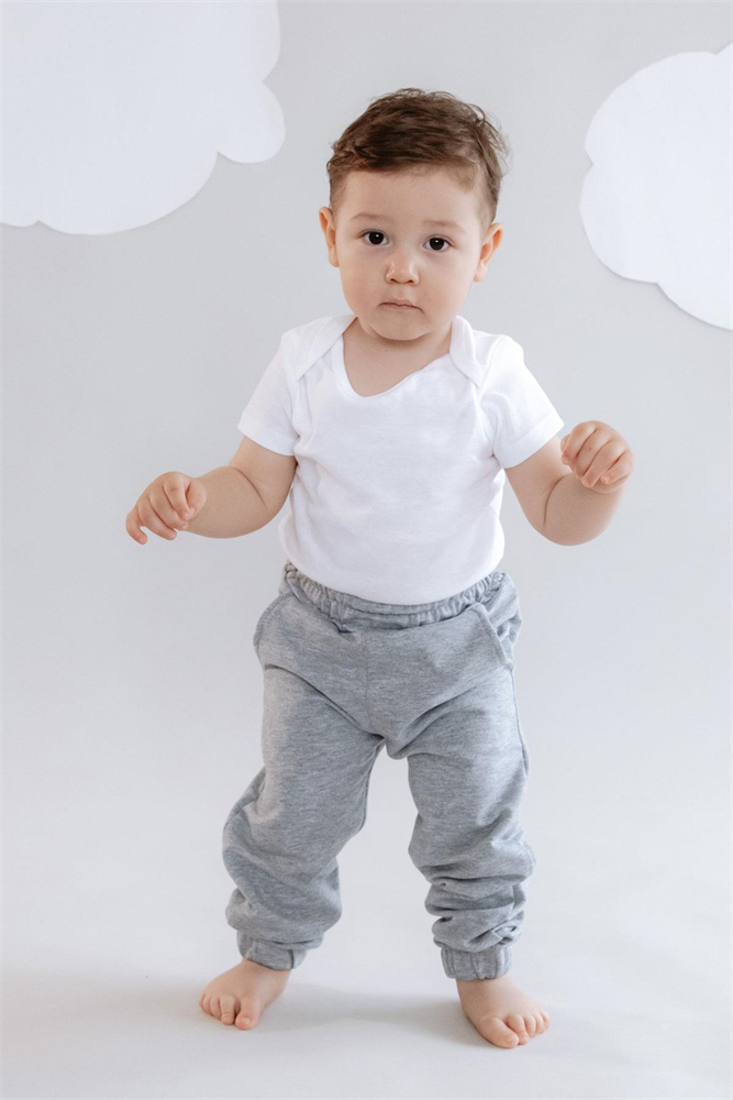 Boy's Elastic Cuffed Sweatpants 763 Grey