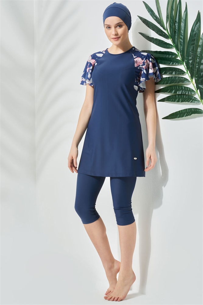 C&City Covered Burkini Swimwear C13090 Navy Blue