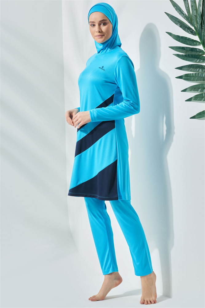 C&City Covered Burkini Swimwear C11020 Turquoise