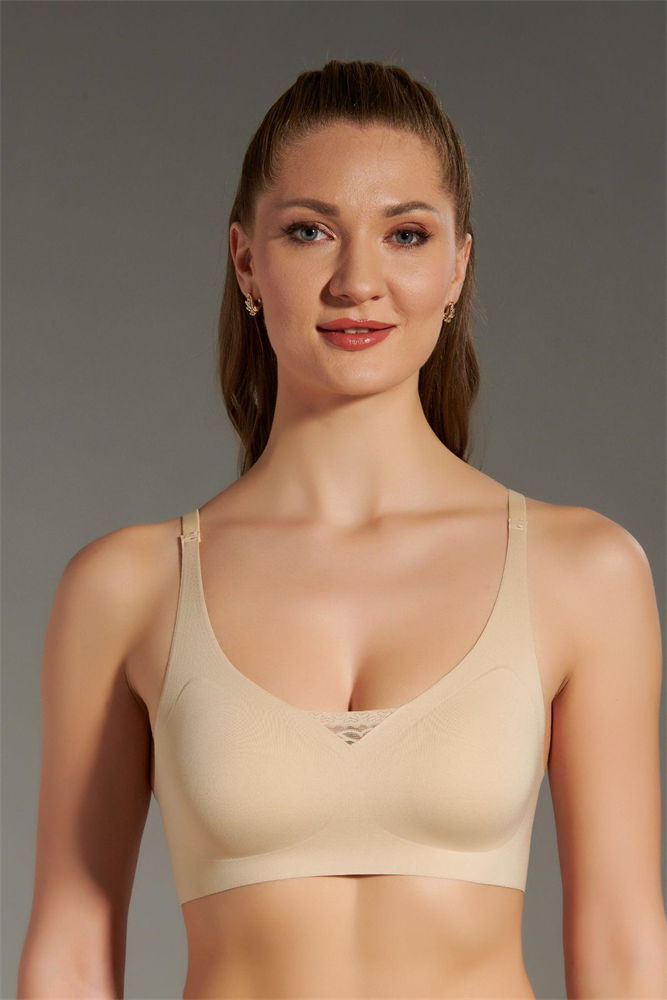 C&City Non-Wireless Seamless Laser Bra with Removable Pads C26110 Skin
