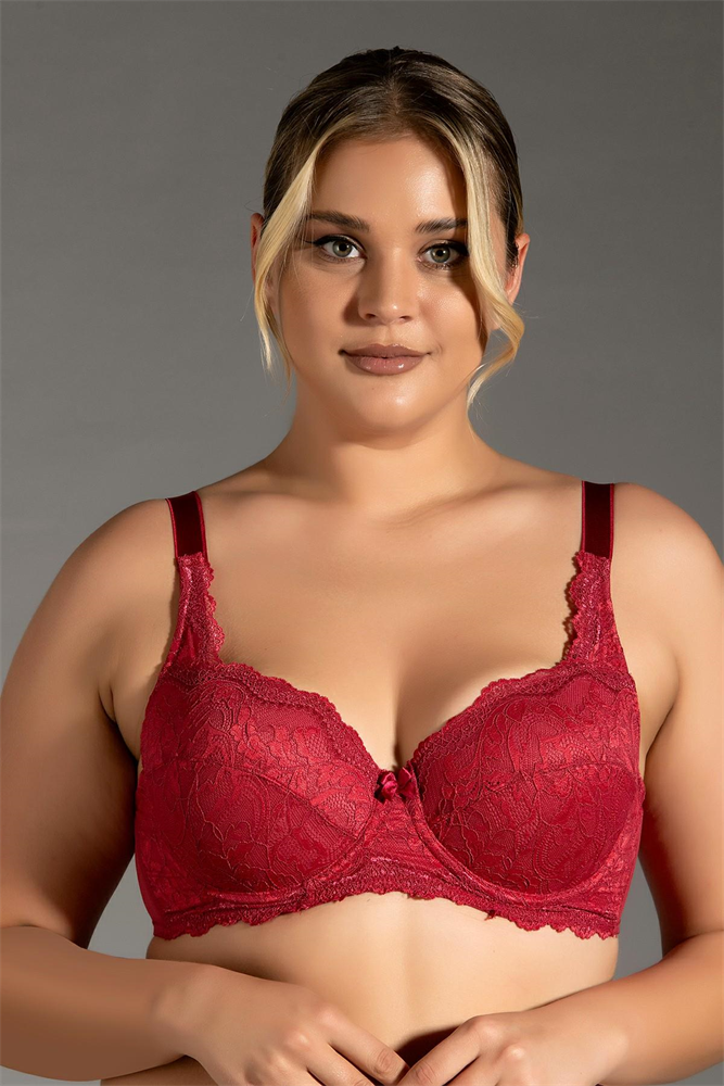 C&City Lace Unsupported Bra C18042 Burgundy