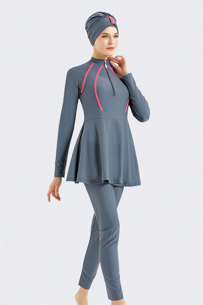 C&City Covered Burkini Swimwear 4063 Anthracite