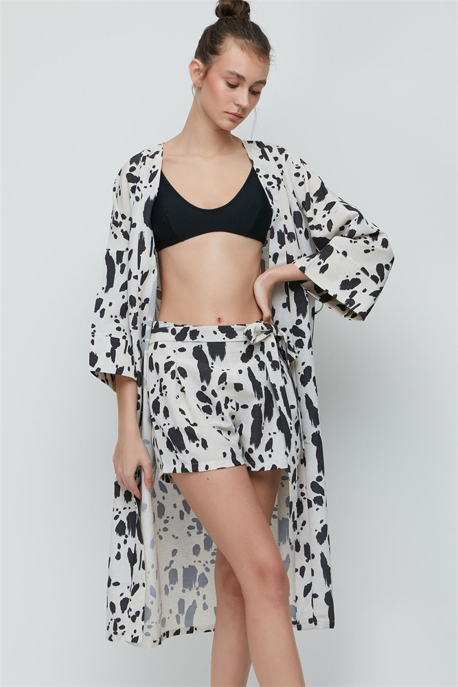 C&City Kimono Set with Shorts 9069 