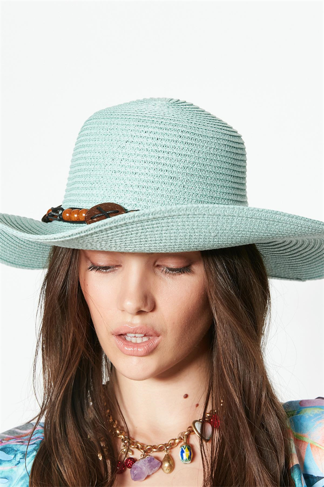 C&City Women Straw Hat Y23730-07 Mint