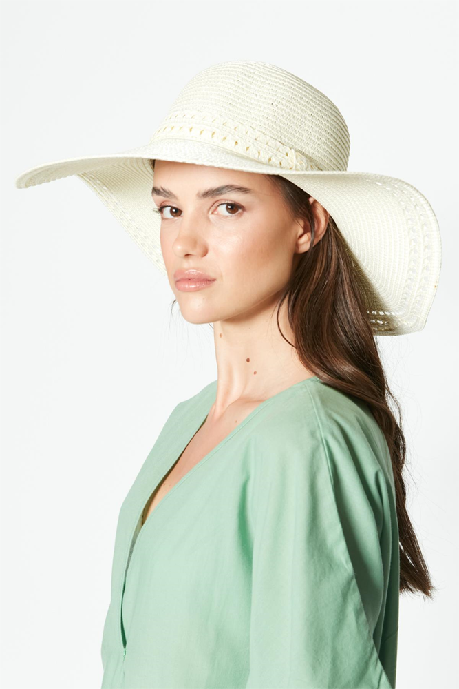 C&City Women Straw Hat Y23730-12 Cream Color