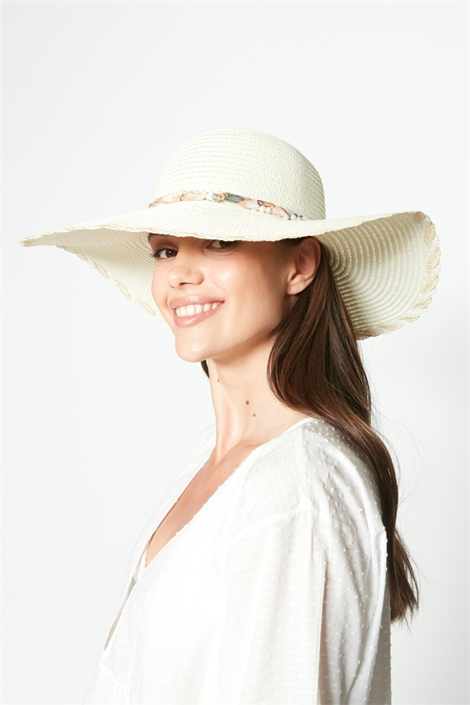 C&City Women Straw Hat Y23730-20 Cream Color