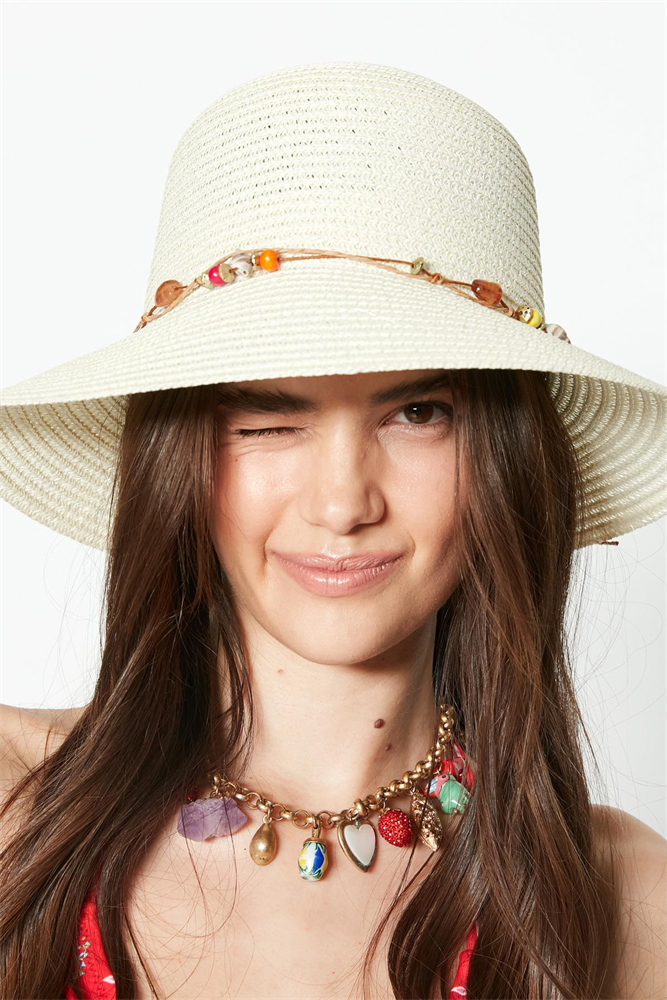 C&City Women Straw Hat Y23730-52 Cream Color