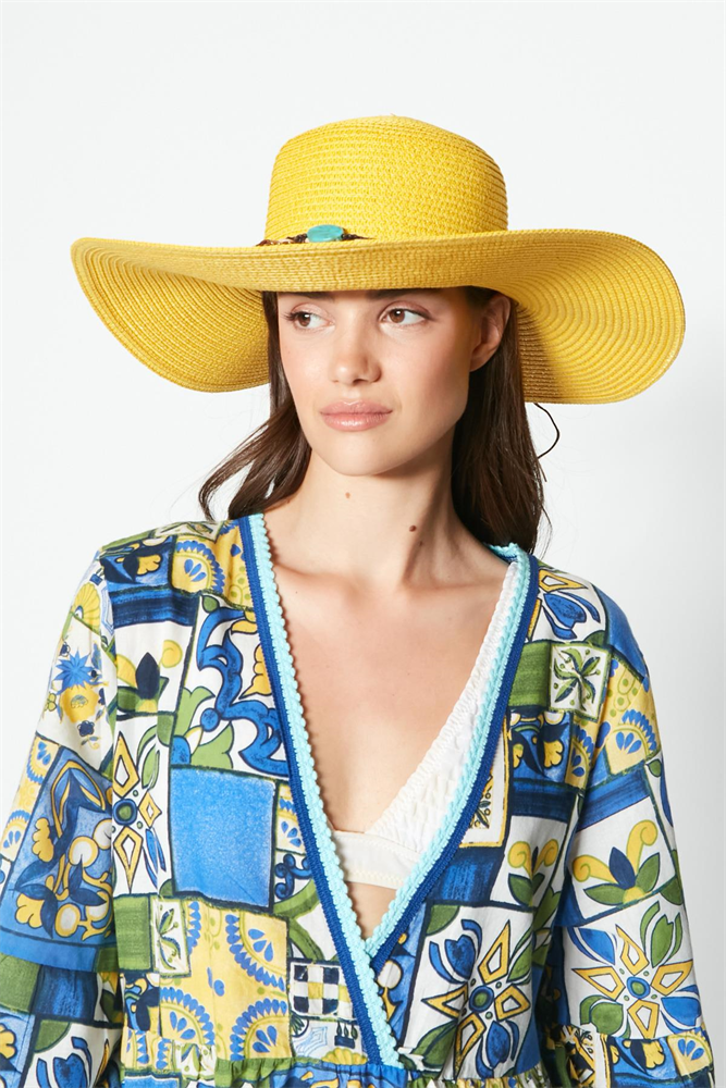 C&City Women Straw Hat Y87300-04 Yellow