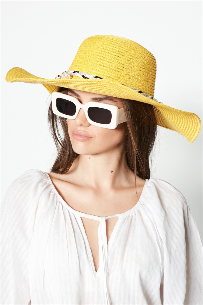 C&City Women Straw Hat Y87300-14 Yellow