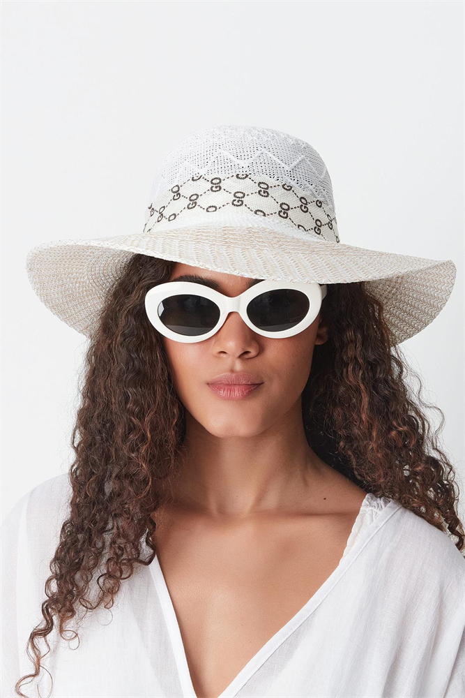 Mercerized Beach Hat T24740-12 White