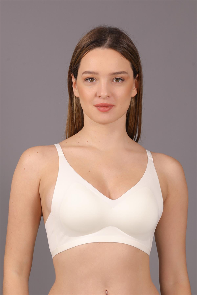 C&City Non-Wireless Seamless Laser Bra with Removable Pads C26120 Ecru