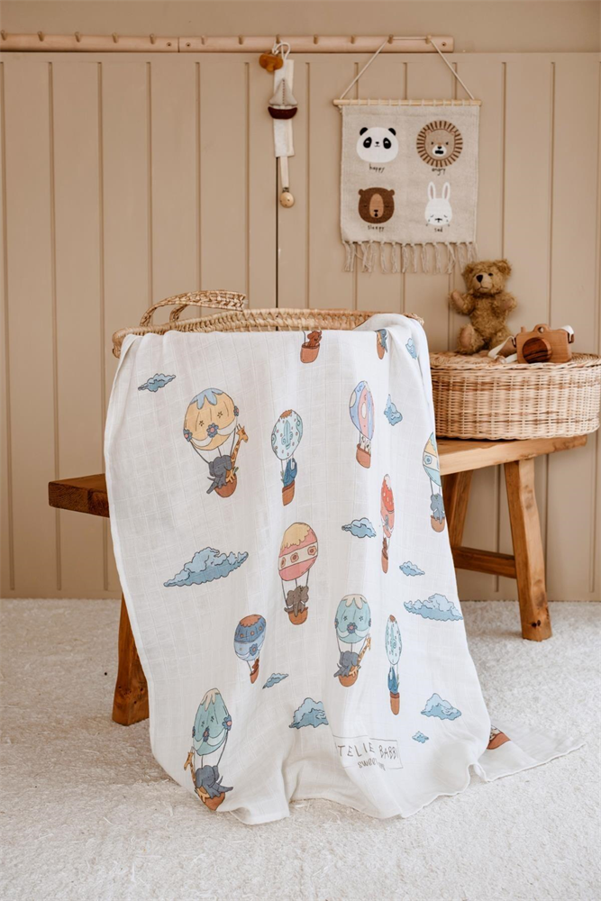 Baby Double-Layer Organic Cotton Muslin Square Blanket B11001 