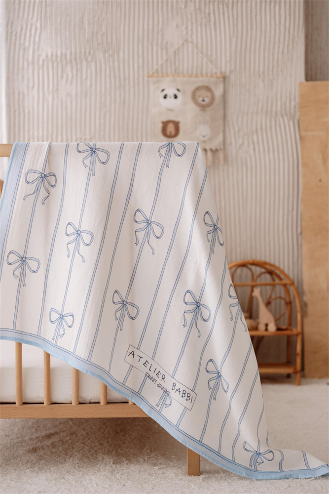 Baby Double-Layer Organic Cotton Muslin Square Blanket B11001 