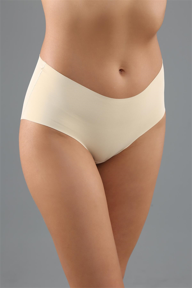 Plus Size Non-Slip High-Waisted Laser Cut Panties C19202 Skin