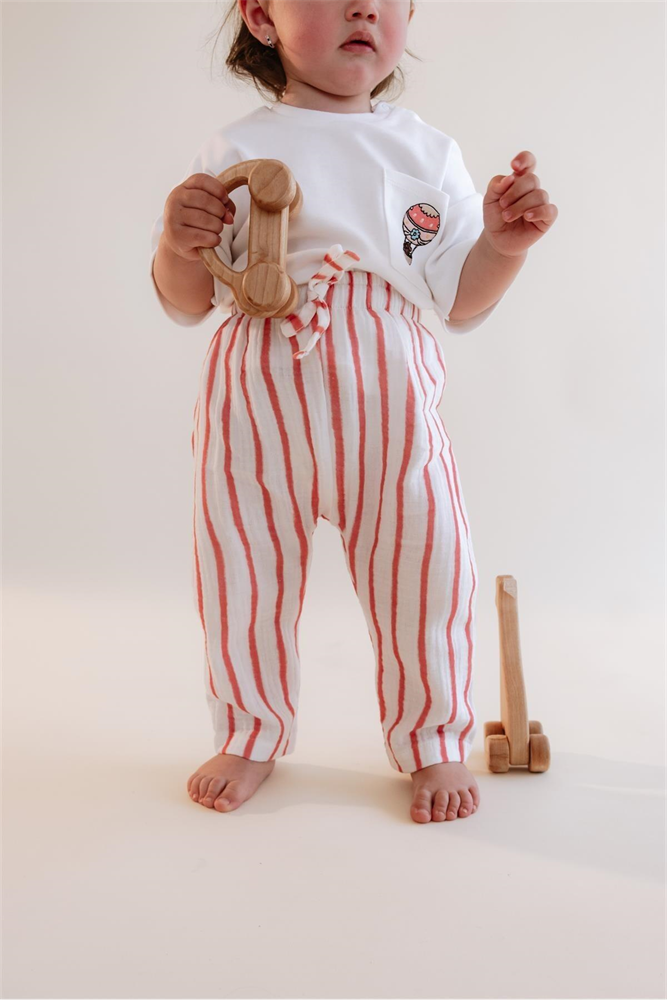 Baby Organic Cotton Muslin Sweatpants 