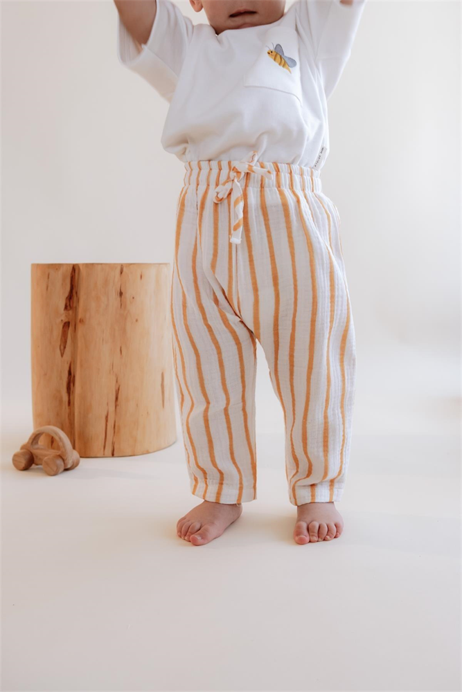 Baby Organic Cotton Muslin Sweatpants 