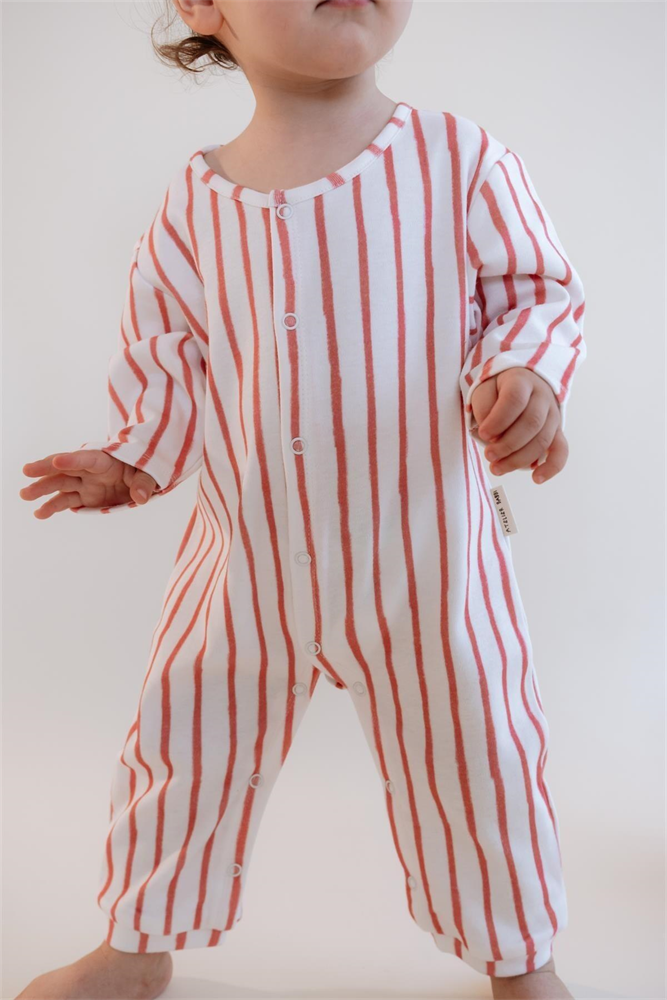 Baby Long Sleeve Cuffed Footed Romper 