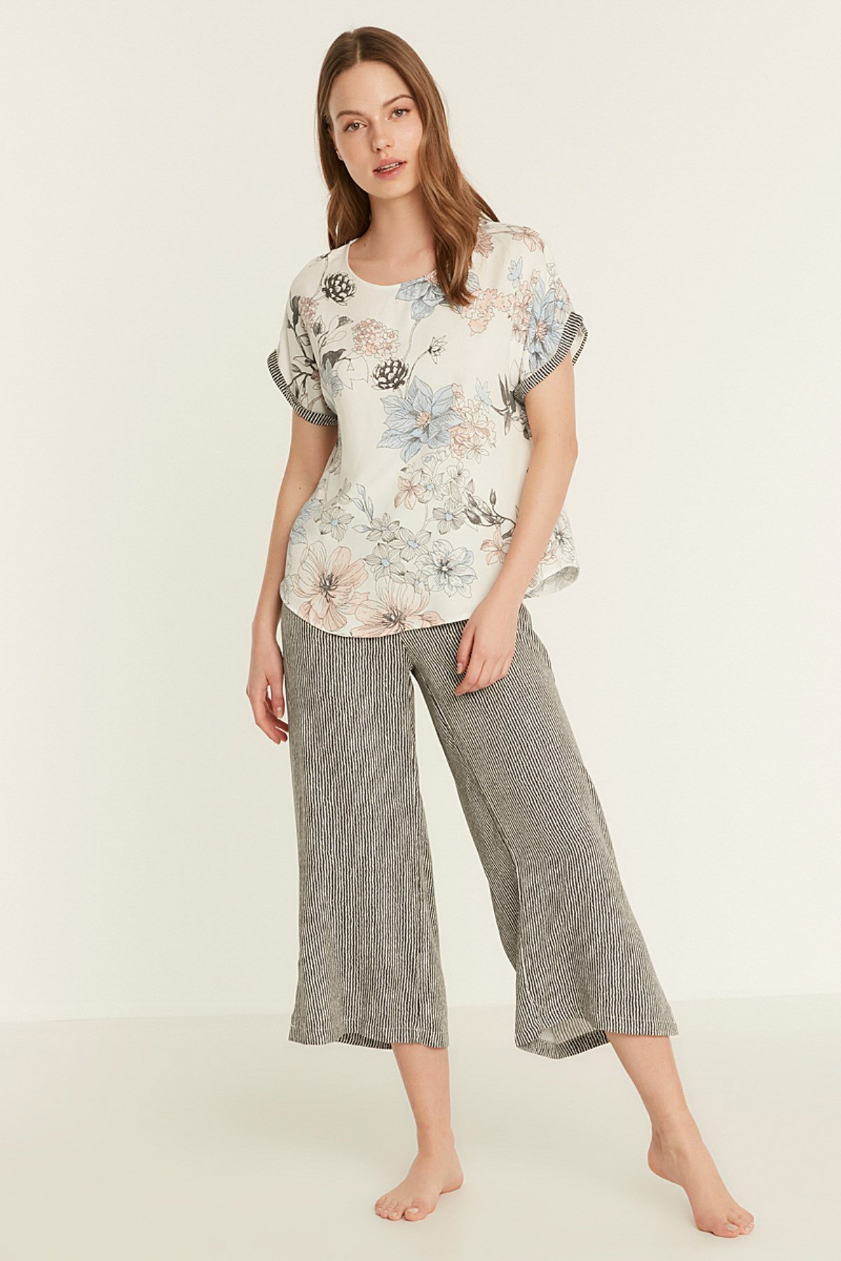 C&City Viscose Pyjama Set 9081 Ecru