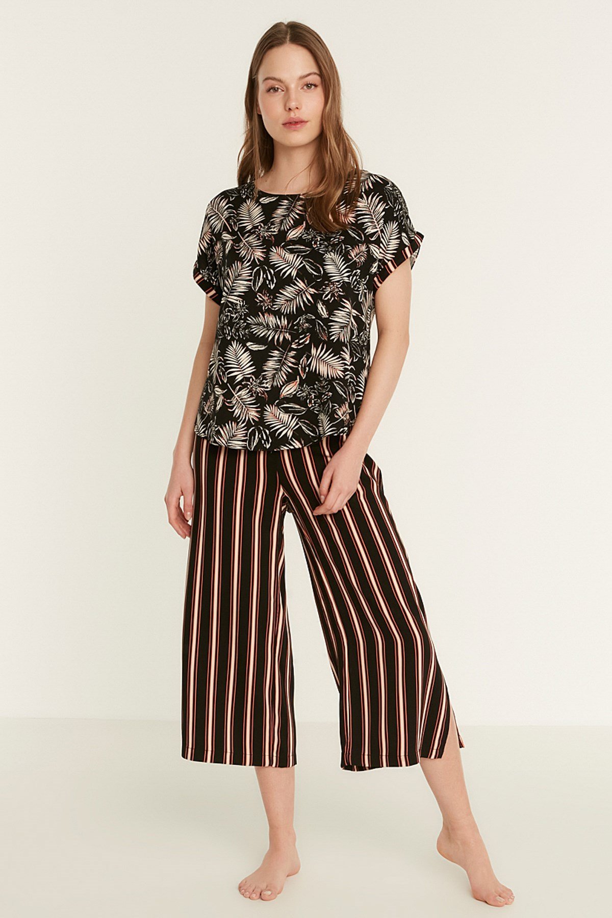 C&City Viscose Pyjama Set 9081 Black