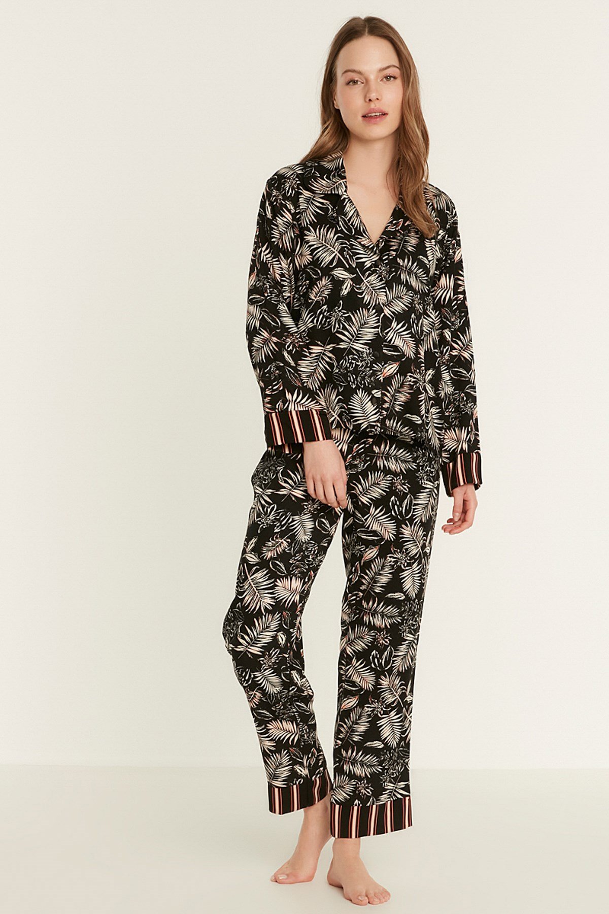 C&City Viscose Pyjama Set 9082  Black