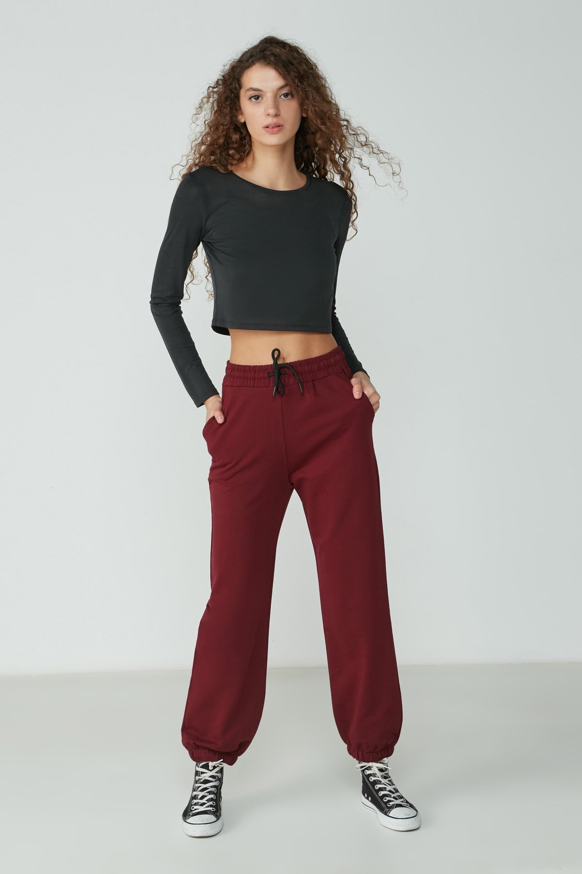 C&City Women Sweatpants 737 Burgundy