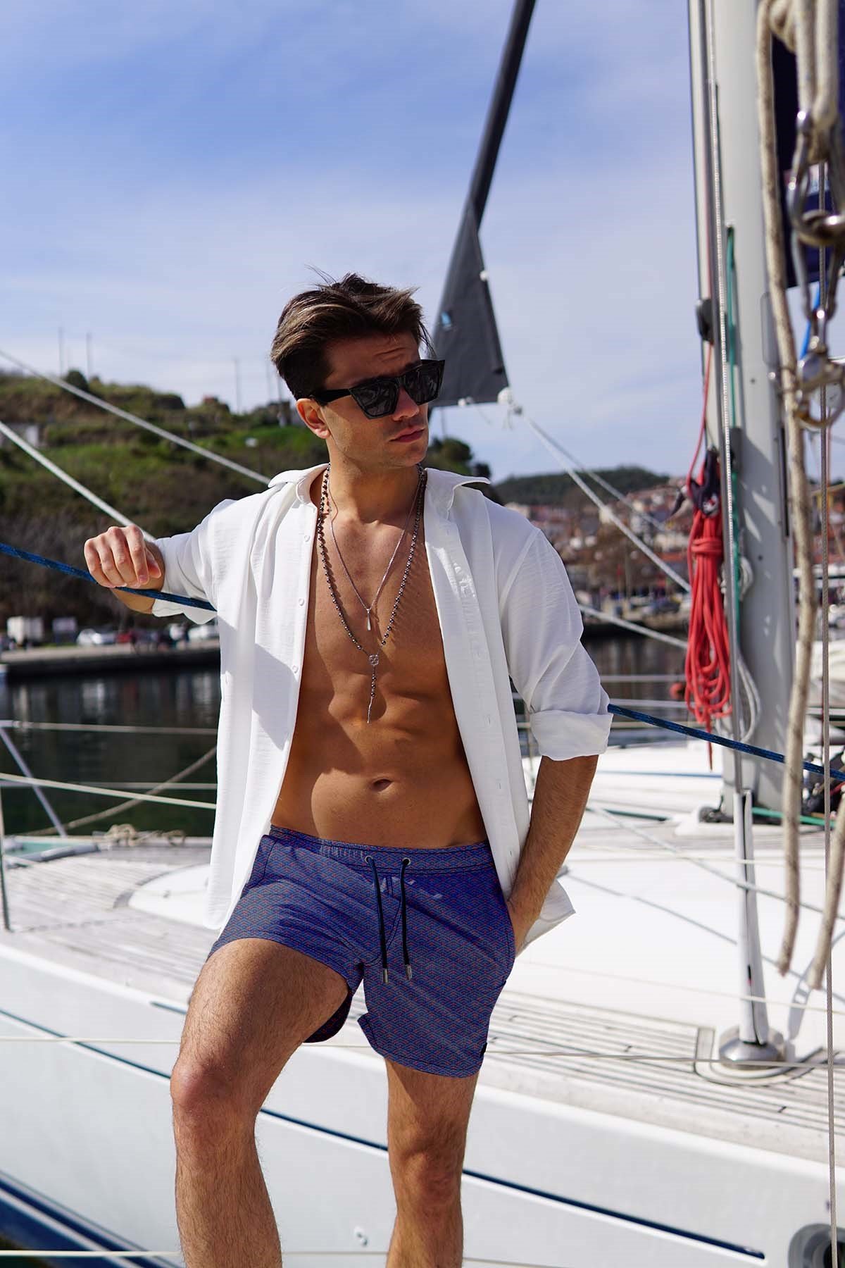 C&City Men Sea Short C1163 Smoked Color