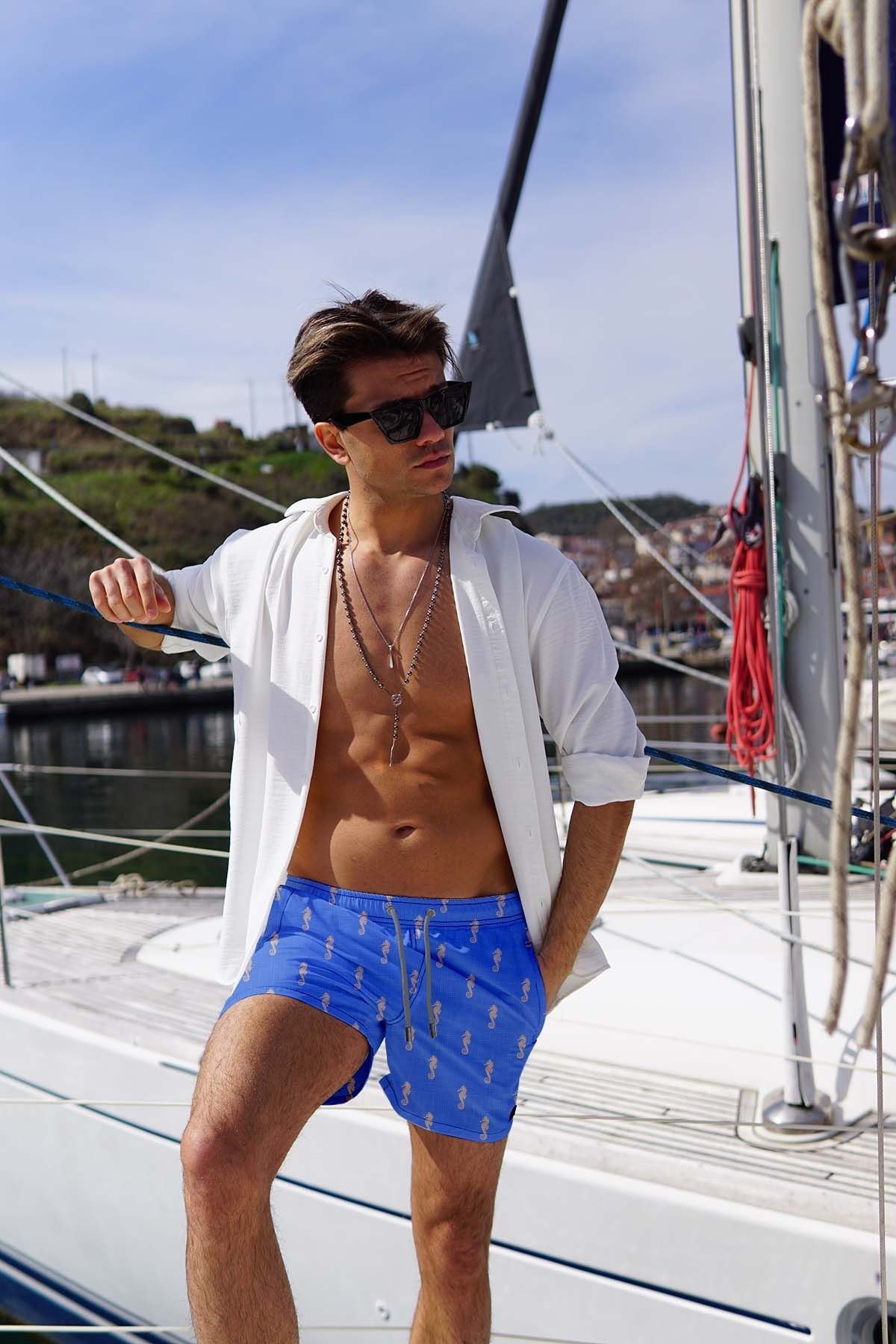 C&City Men Sea Short C1172 Sax Blue
