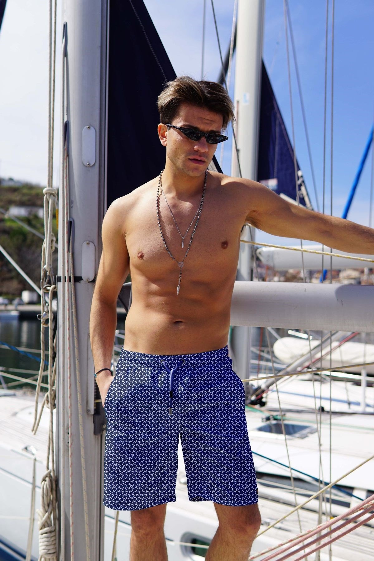 C&City Men Sea Short C1132 Navy Blue