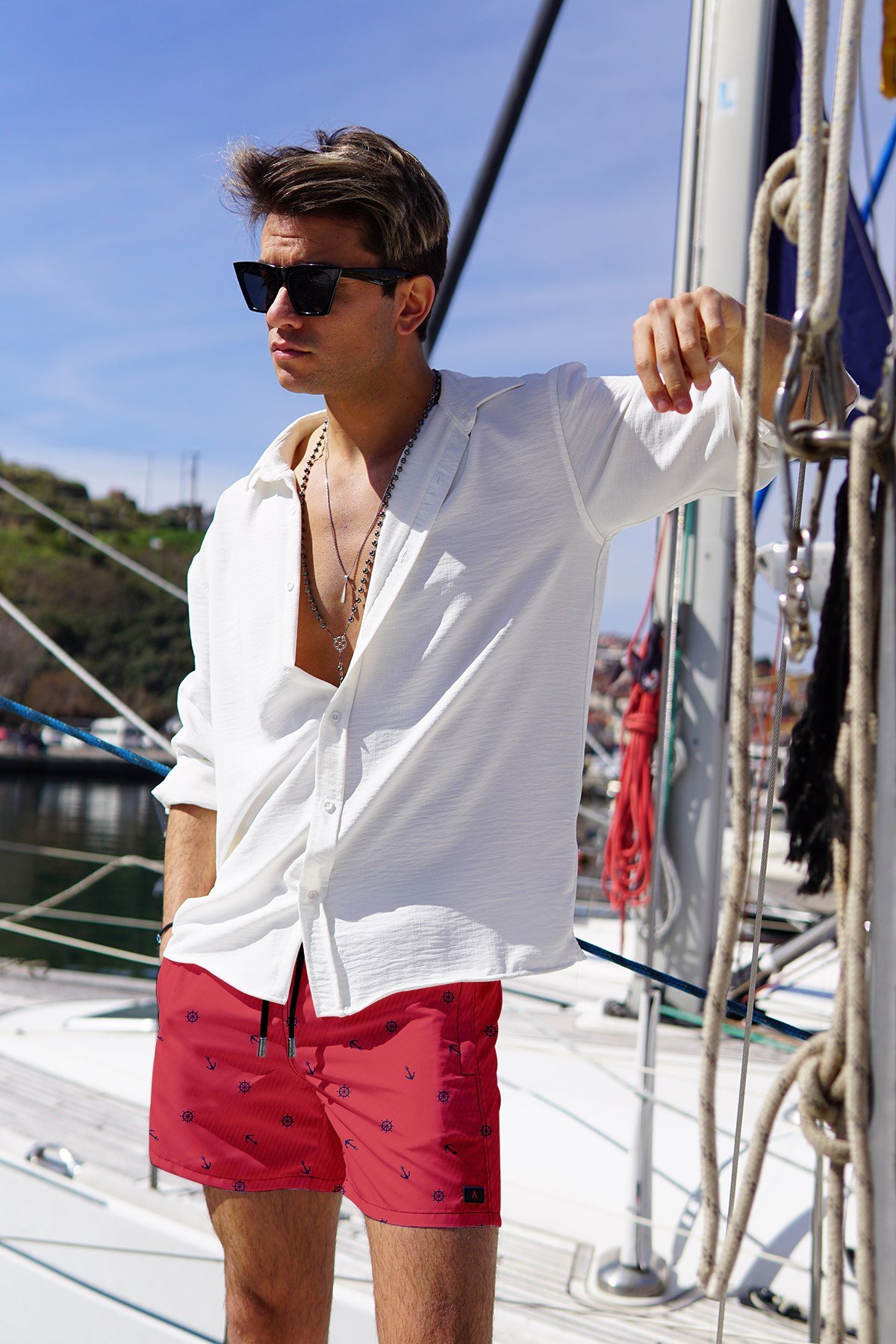 C&City Men Sea Short C1140 Red