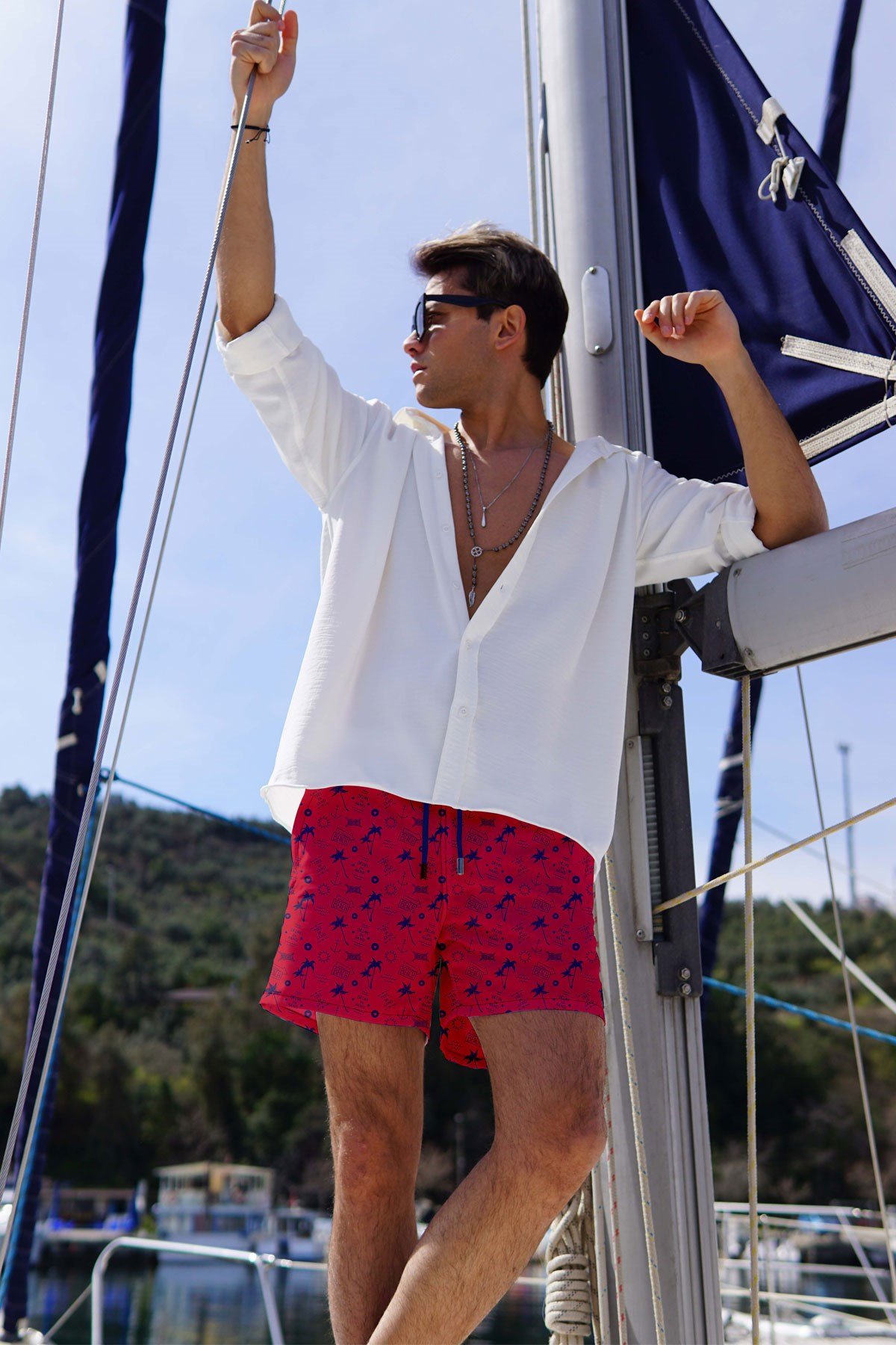 C&City Men Sea Short C1355 Red