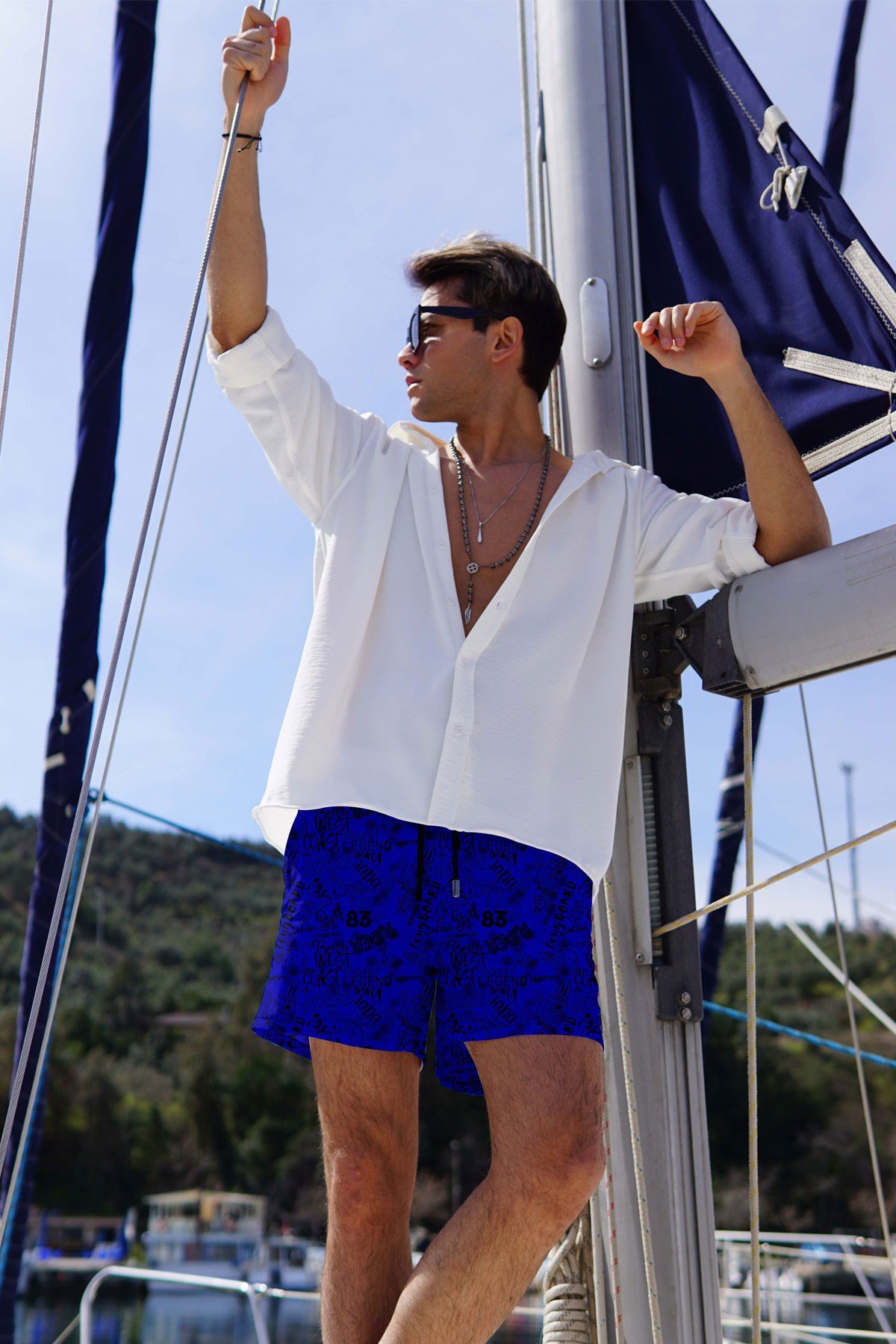 C&City Men Sea Short C1355 Sax Blue