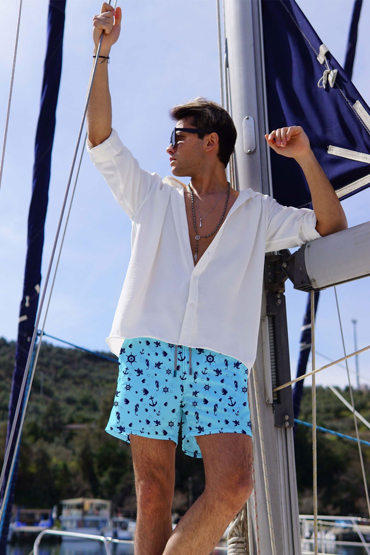 C&City Men Sea Short C1355 Turquoise