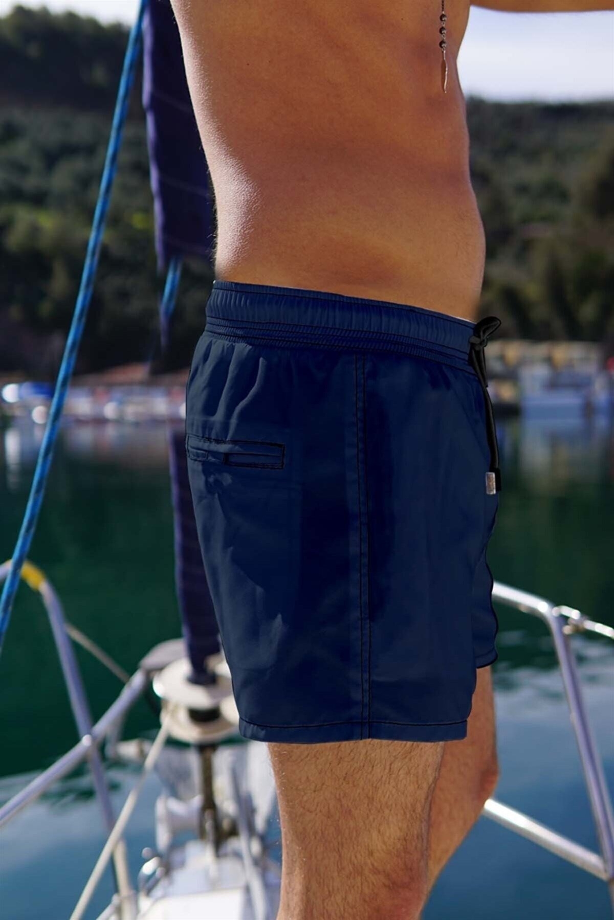 C&City Big Size Men Sea Short C1360 Navy Blue