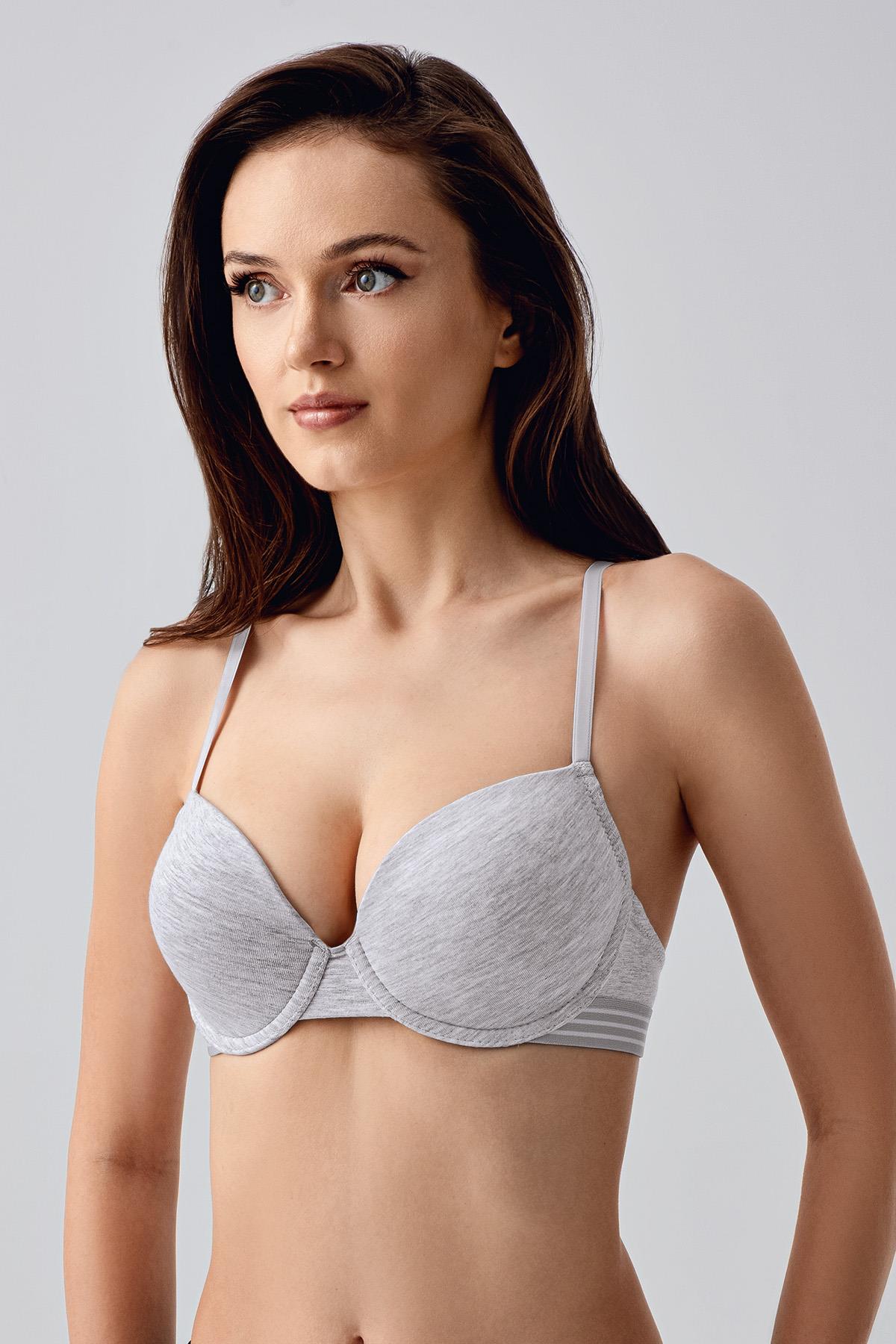 Unpadded Kids Bra C18133 Gray Melange