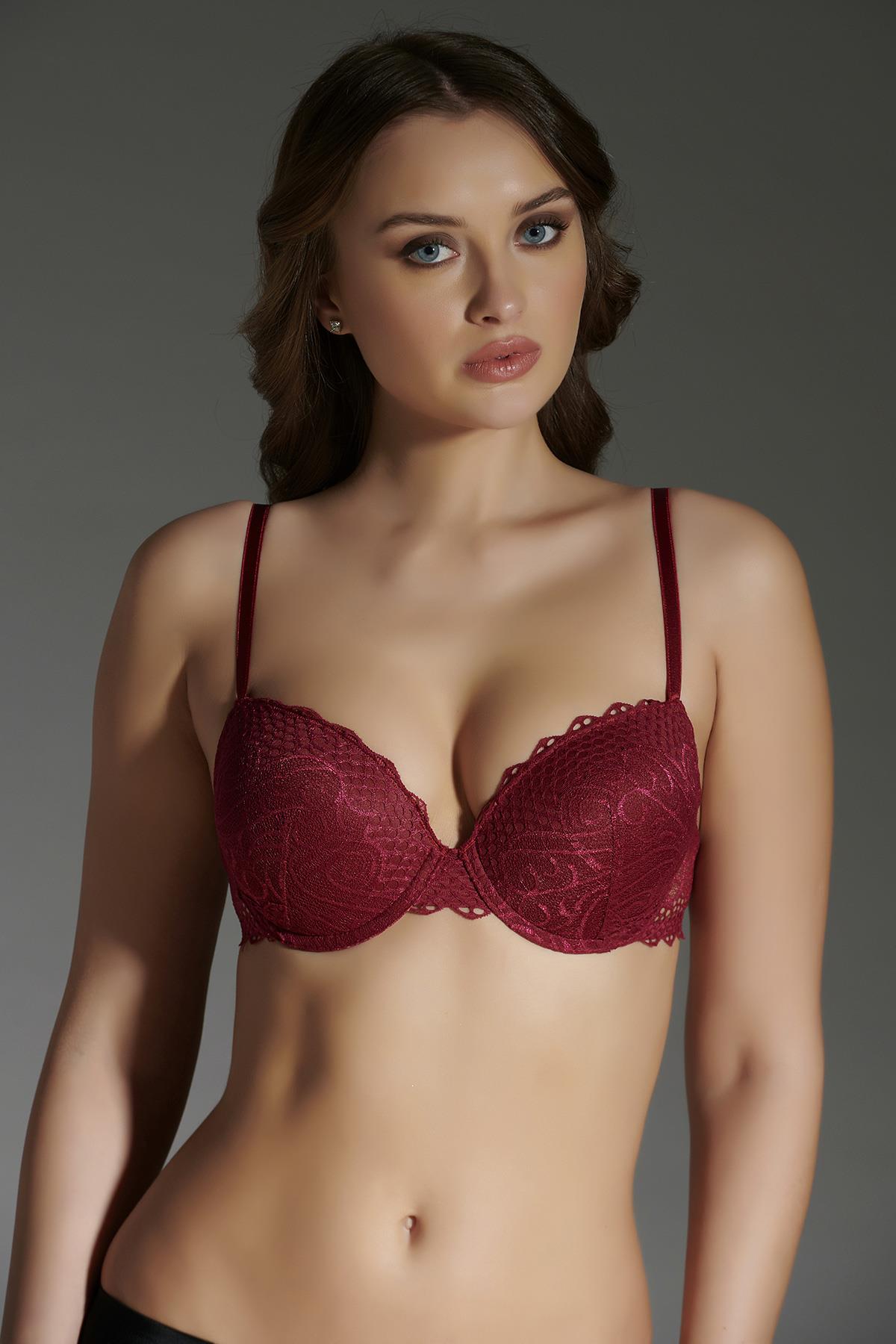 C&City Lace Padded Bra C18125 Plum Color