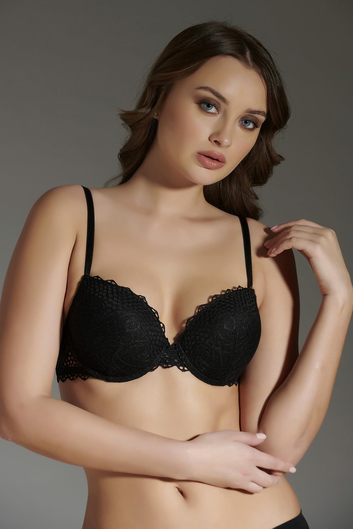 C&City Lace Padded Bra C18125 Black
