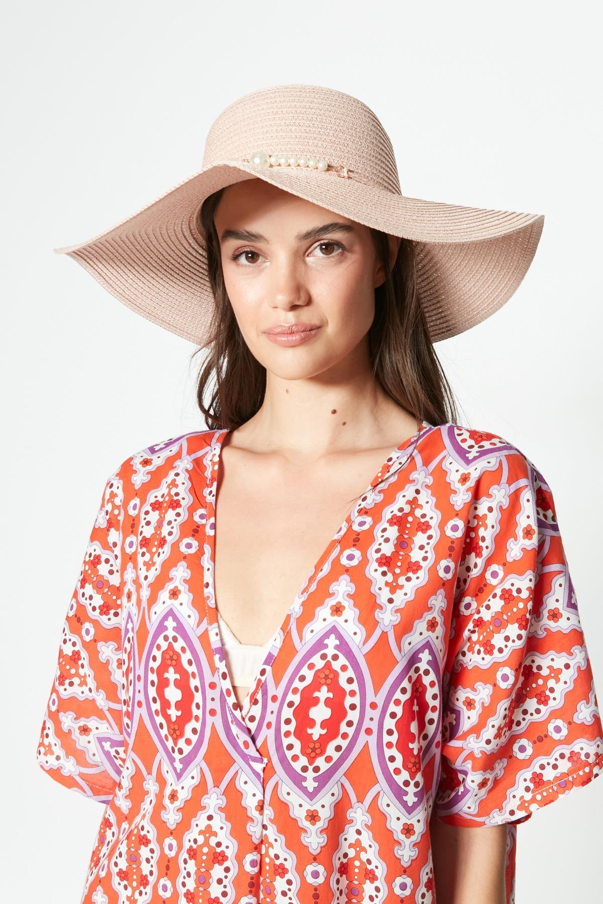 C&City Women Straw Hat Y23730-03 Powder